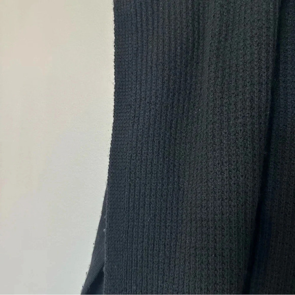 Willi Smith Long Sleeve Black Draped Open Front Merino Wool Sweater Sz S GUC - Picture 4 of 7